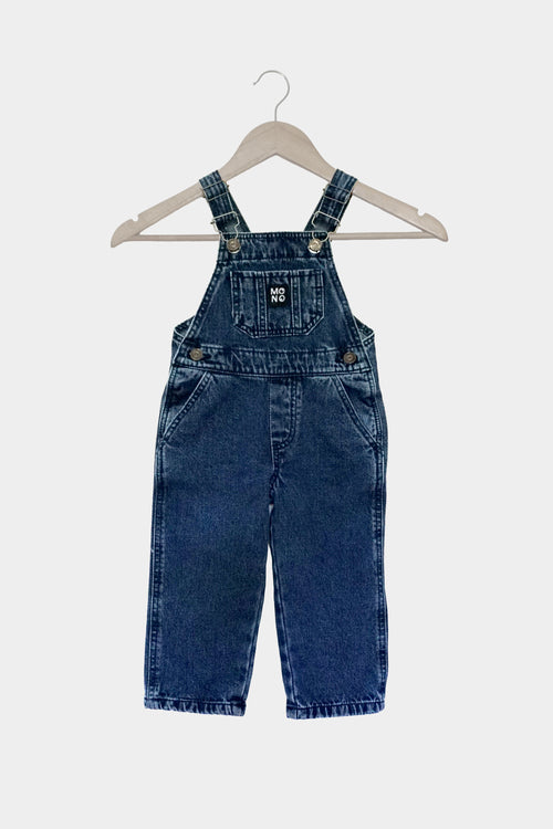 Jardinera de mezclilla unisex para niñas y niños (1–6 años) – Azul