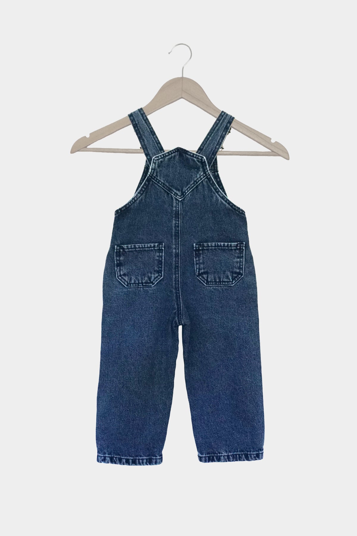 Jardinera de mezclilla unisex para niñas y niños (1–6 años) – Azul